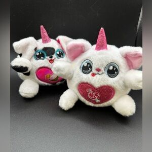 Lot of 2 Rainbocorn Dogs Stuffy Plushies Puppy Dalmatian